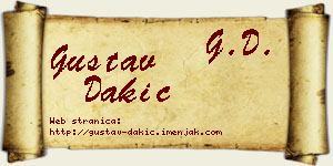 Gustav Dakić vizit kartica